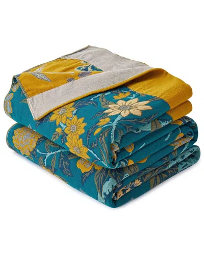 Unikome Boho Floral Cotton Throw Blanket In Multi