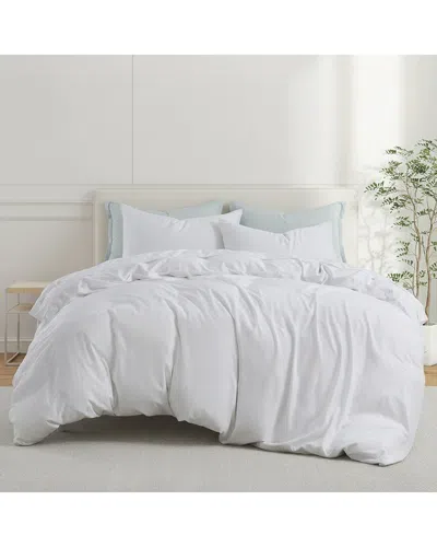 Unikome Breathable Bamboo Viscose Duvet Cover Set In White