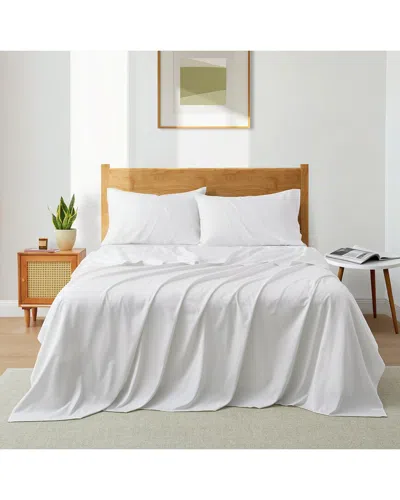 Unikome Breathable Bamboo Viscose Sheet Set In White