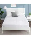 Unikome Breathable Square Quilted Fitted Mattress Pad In White