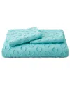 Unikome Clipped Jacquard Geometric Duvet Cover Set In Green