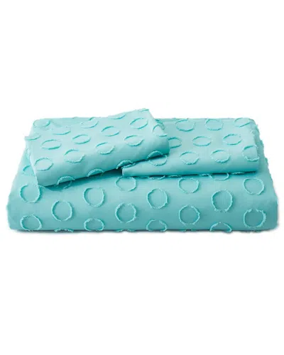 Unikome Clipped Jacquard Geometric Duvet Cover Set In Green
