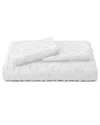 Unikome Clipped Jacquard Geometric Duvet Cover Set In White