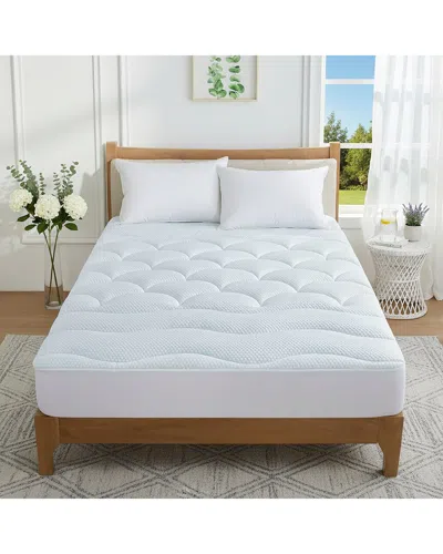 Unikome Cooling Breathable Waterproof Quilted Mattress Pad With Deep Pocket In White