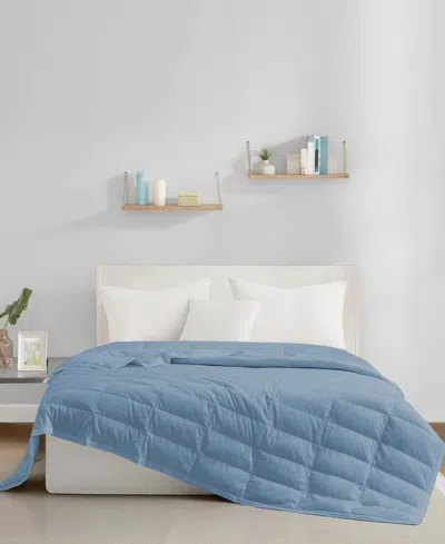 Unikome Cooling Lyocell Ultra Lightweight Down Blanket, Full/queen In Dusty Blue