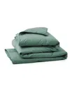 Unikome Cotton Goose Down Feather Fiber Comforter, Twin In Green