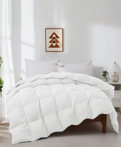 Unikome Warm And Cozy 360 Thread Count All Season Down And Feather Fiber Comforter, Twin In White