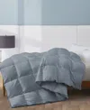 Unikome Cozy Medium Warmth Down Feather Fiber Comforter, Twin In Dark Gray