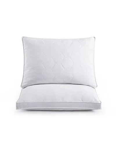 UNIKOME DIAMOND QUILTED DOWN AND FEATHER WITH GUSSETED EDGE 2-PACK PILLOWS, KING