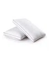 Unikome 2 Piece Diamond Quilted Goose Feather Gusseted Bed Pillows Set Collection In White