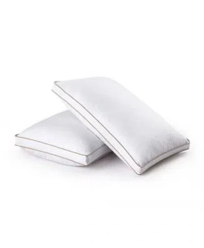 UNIKOME DIAMOND QUILTED GOOSE FEATHER GUSSETED 2 PACK PILLOWS