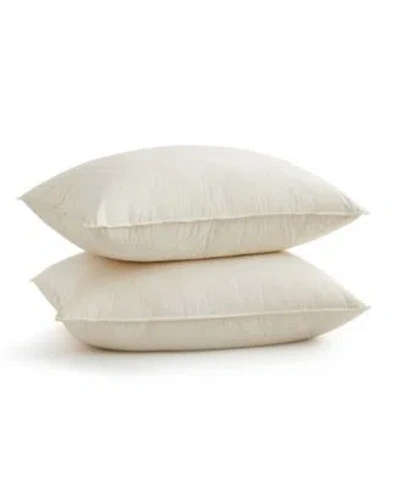 Unikome Down Around Design Cotton 2 Pack Pillows In White