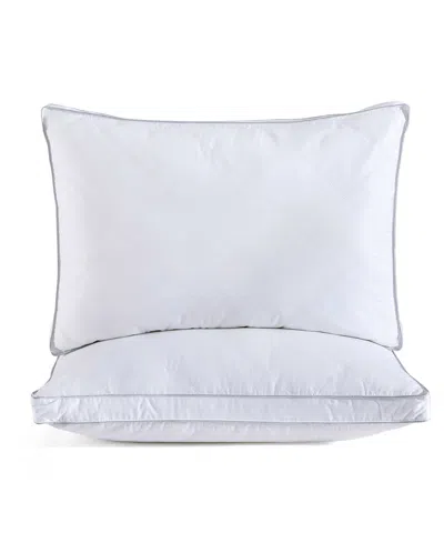 Unikome Down-around Design Cotton Gusseted 2-pack Pillows, Queen In White