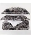 Unikome Dual-side Plush Comforter Set In Gray