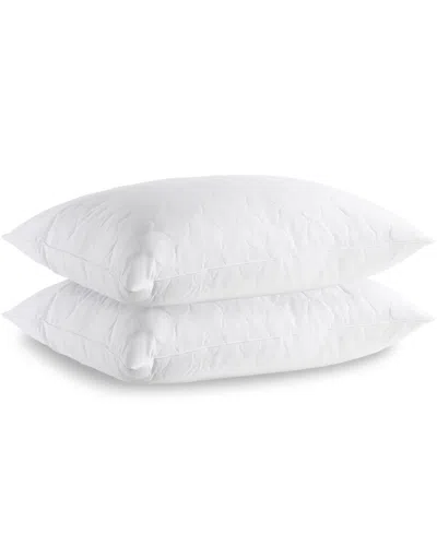 Unikome European Goose Down Feather 2-pack Pillows, Queen In White