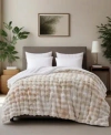 Unikome Faux Fur Reversible Comforter In Neutral