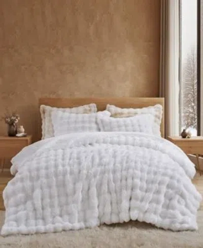 Unikome Faux Fur Reversible Comforter In White