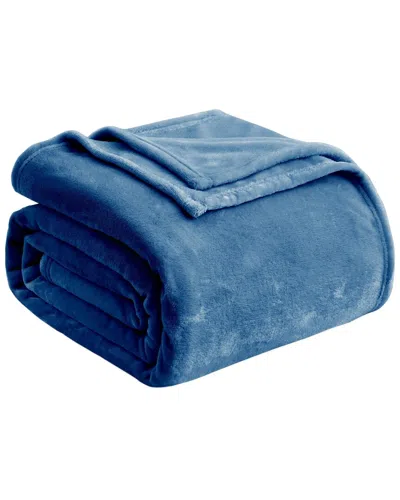 Unikome Flannel Fleece Blanket Throw In Blue