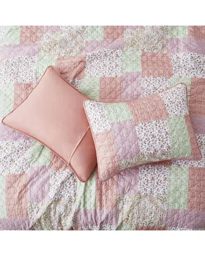 UNIKOME UNIKOME FLORAL & GEOMETRIC PRINTED COVERLET SET
