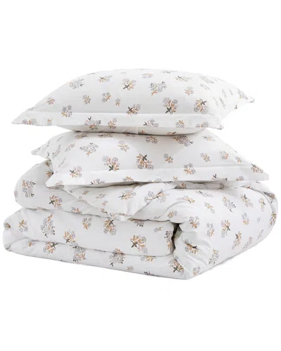 Unikome Floral Printed Comforter Set For All Season In White