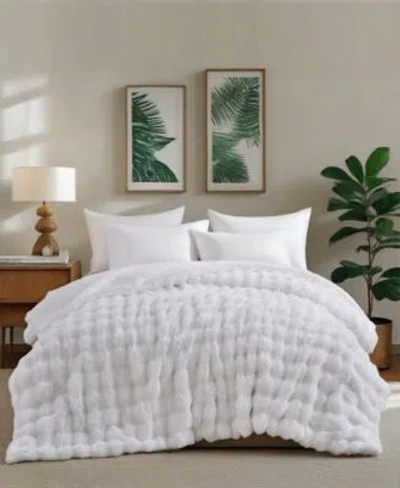 Unikome Fluffy Plush Down Alternative Comforter In Navy