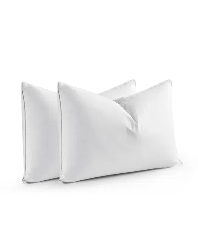 Unikome Goose Feather 2-pack Pillows, King In White