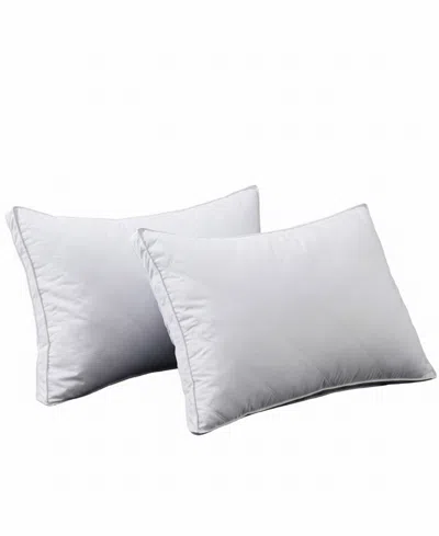Unikome Gusseted Goose Feather 2-pack Pillows, Standard In White