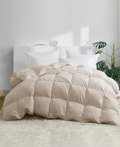 Unikome Heavyweight Goose Down Feather Comforter, California King In Neutral