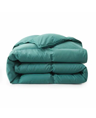 Unikome Hotel Collection Goose Down Feather Comforter, Full/queen In Green