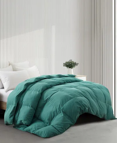 Unikome Hotel Collection Goose Down Feather Comforter, Twin In Green
