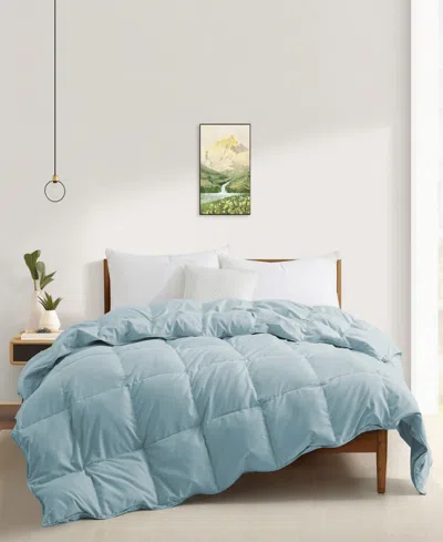 Unikome Light Weight Fluffy Goose Down Feather Duvet Insert, Full/queen In Blue