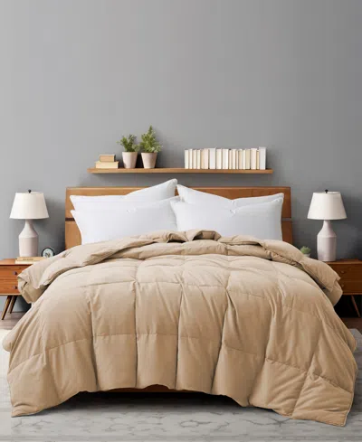 Unikome Light Weight Fluffy Goose Down Feather Duvet Insert, Twin In Brown