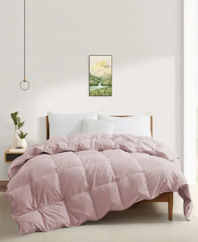 Unikome Light Weight Fluffy Goose Down Feather Duvet Insert, Twin In Pink