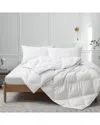 Unikome Lightweight Diamond Quilted Down & Fiber Comforter In White