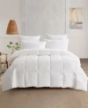 Unikome Medium Weight 360 Thread Count Extra Soft Down And Feather Fiber Comforter, King In White