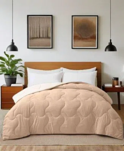 Unikome Lightweight Reversible Quilted Down Alternative Comforter In Brown