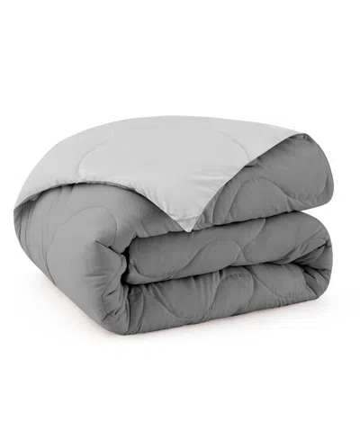 Unikome Lightweight Reversible Quilted Down Alternative Comforter, King In Gray