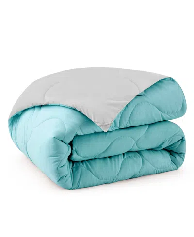 Unikome Lightweight Reversible Quilted Down Alternative Comforter, Twin In Blue