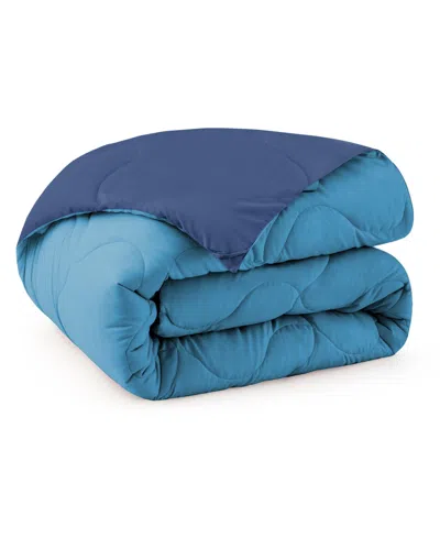 Unikome Lightweight Reversible Quilted Down Alternative Comforter, Twin In Blue