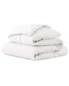 Unikome Lightweight Summer White Goose Down Feather Fiber Comforter Duvet  Insert In White