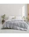 Unikome Lightweight Summer White Goose Down Feather Fiber Comforter Duvet  Insert In Gray