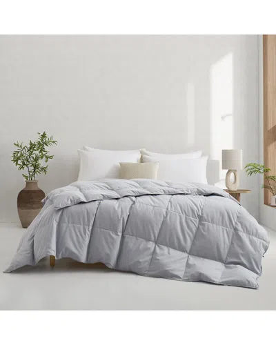 Unikome Lightweight Summer White Goose Down Feather Fiber Comforter Duvet  Insert In Gray