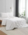 Unikome Lightweight White Goose Down Feather Fiber Comforter In White