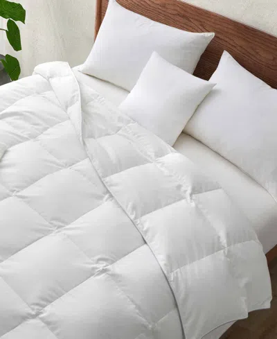 UNIKOME LIGHTWEIGHT WHITE GOOSE DOWN FEATHER FIBER COMFORTER, KING