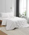 Unikome Lightweight White Goose Down Feather Fiber Comforter , Twin In White