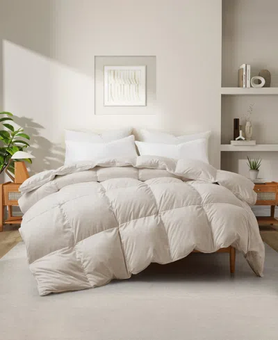 Unikome Luxury Goose Down Feather Comforter, King In Neutral
