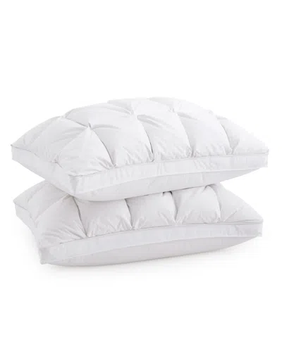 Unikome Luxury Gusseted Puffy Pillows, King In White