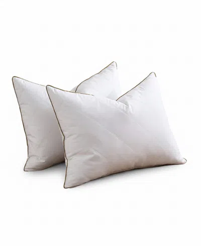 Unikome Medium Firm Diamond Quilted Feather 2-pack Pillows, Queen In White