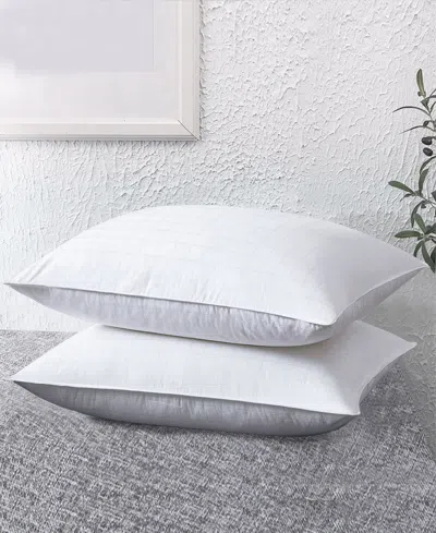 Unikome Medium Firm Goose Down Feather Pillow, Queen In White