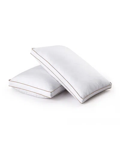 Unikome Medium Firm Goose Feather 2-pack Pillows, King In White